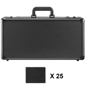 Graded Card Storage Box, 5 Slots, Graded Sports Cards Holder Carrying Case with Coded Lock Foam Dividers
