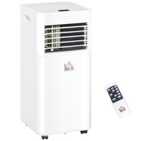 8000 BTU Mobile Air Conditioner for Cooling and Dehumidifying, Remote Control, 24H Timer, LED Display, White (Option: White-370x375x875 mm)