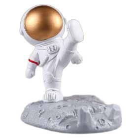 Creative Astronaut Phone Holder Spaceman Cell Phone Stand Cute Funny Smartphone Holder Bracket For Desk Home Office (Color: Gold, size: kicking)